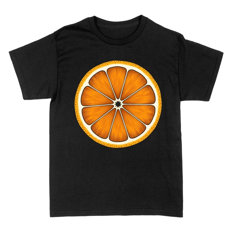 Camisetas: Rodaja de naranja gr&aacute;fica
