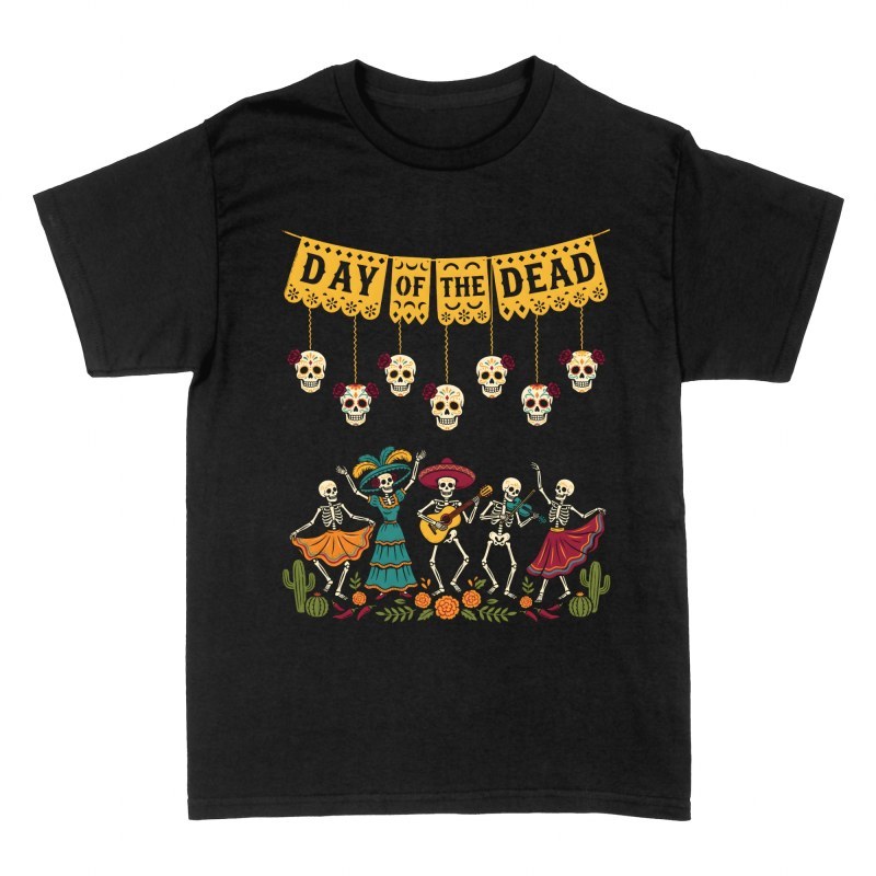 Camisetas: Fiesta de mariachis y catrinas calavera
