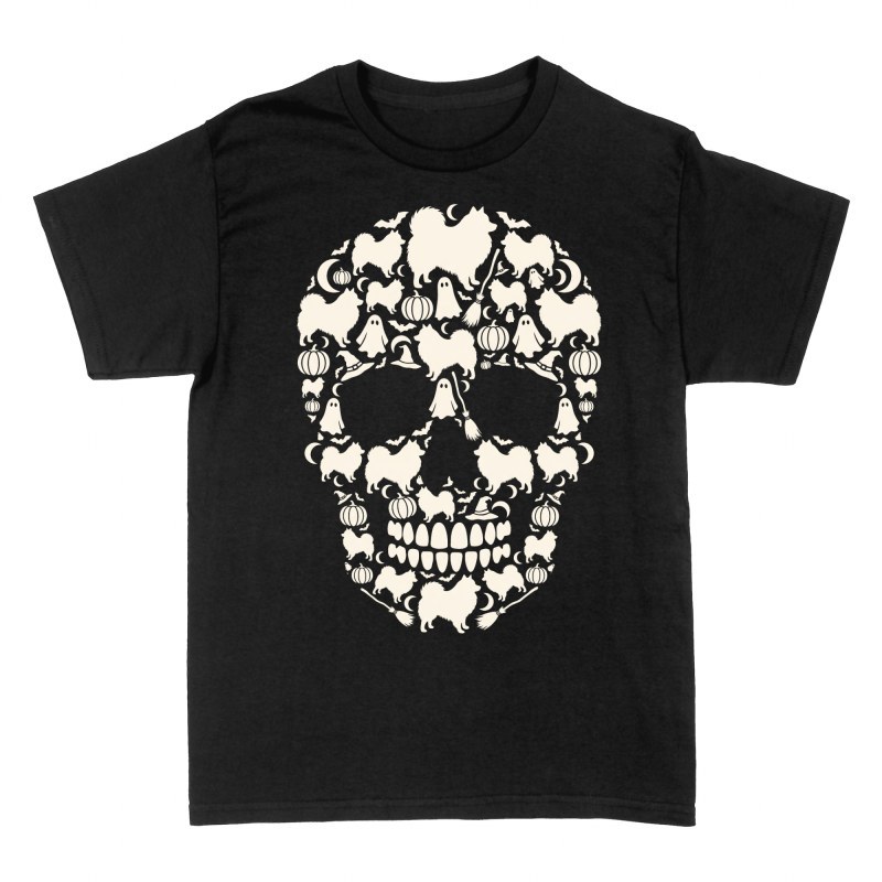 Camisetas: Calavera de pomeranias y Halloween