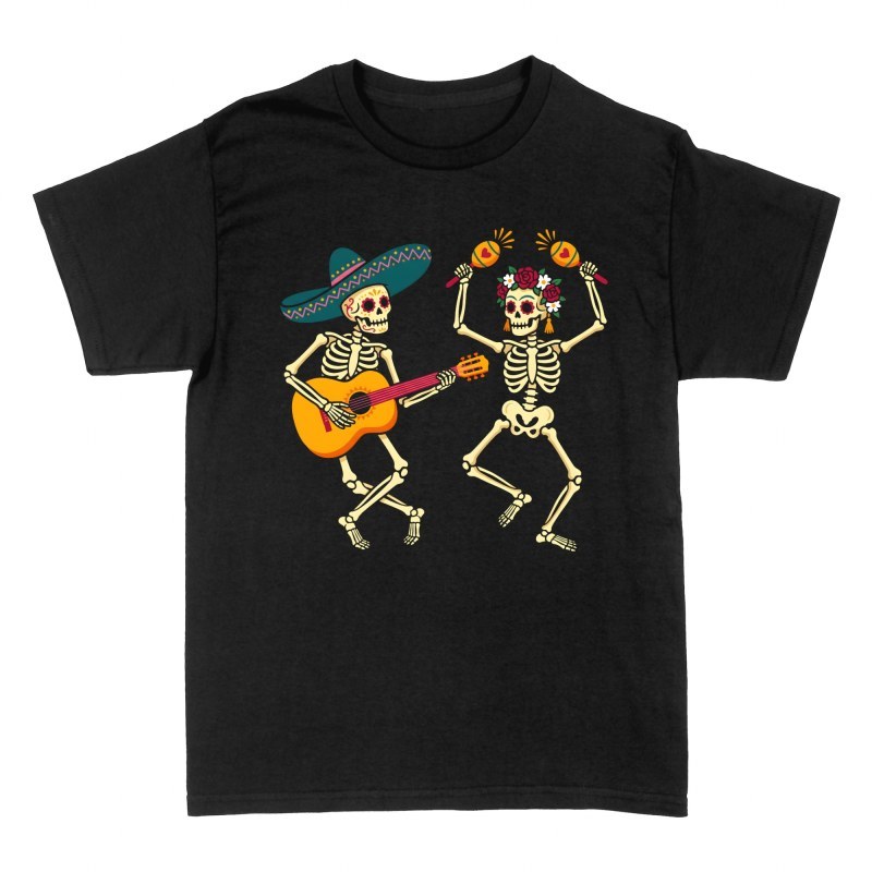 Camisetas: Mariachi y Catrina bailando