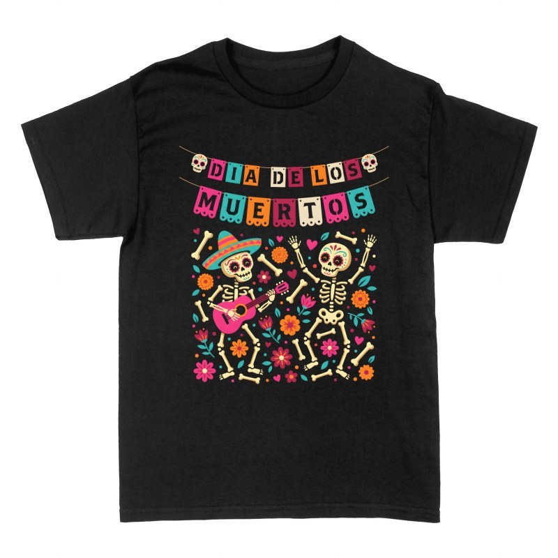 Camisetas: D&iacute;a de los Muertos mariachi y baile