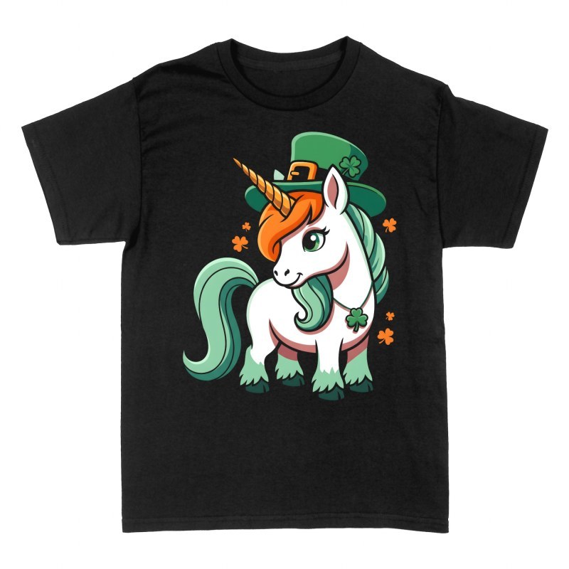 Camisetas: Unicornio San Patricio con sombrero de duende
