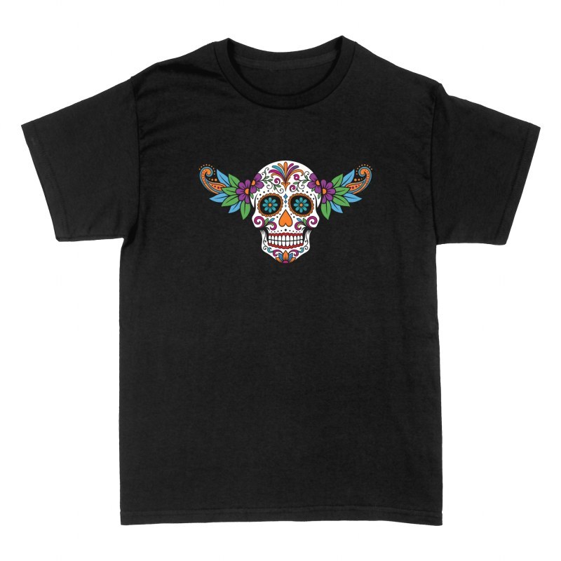 Camisetas: Calavera de az&uacute;car con alas