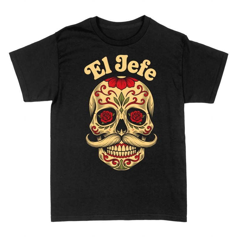 Camisetas: El Jefe Calavera Mexicana