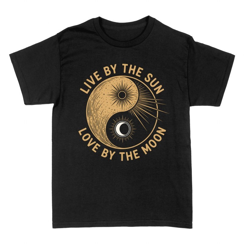 Camisetas: Yin yang de sol y luna
