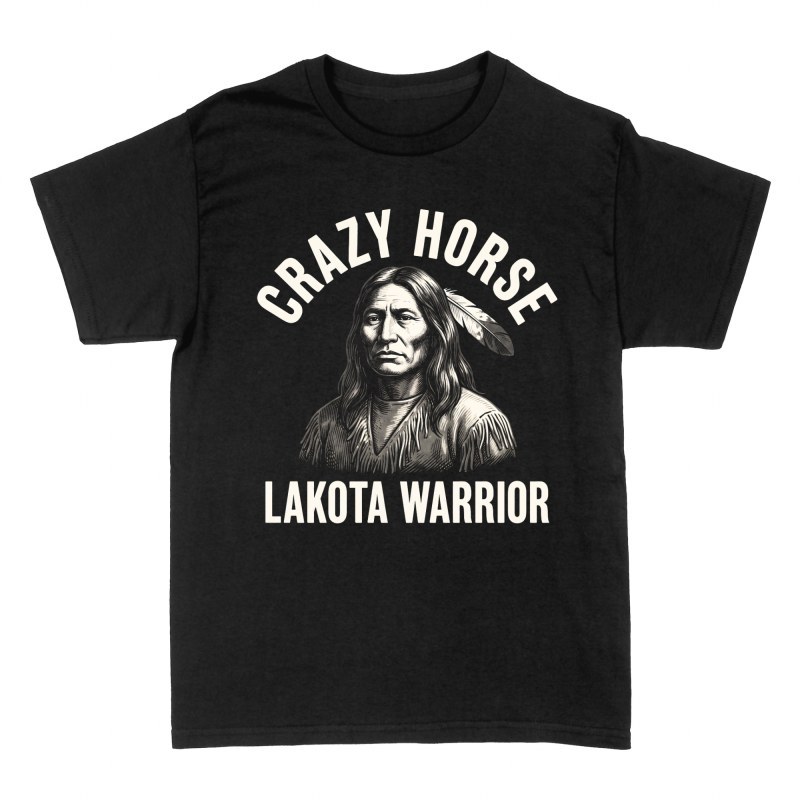Camisetas: Crazy Horse guerrero Lakota