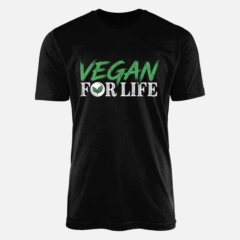 Camisetas: Vegano de por vida con hojas