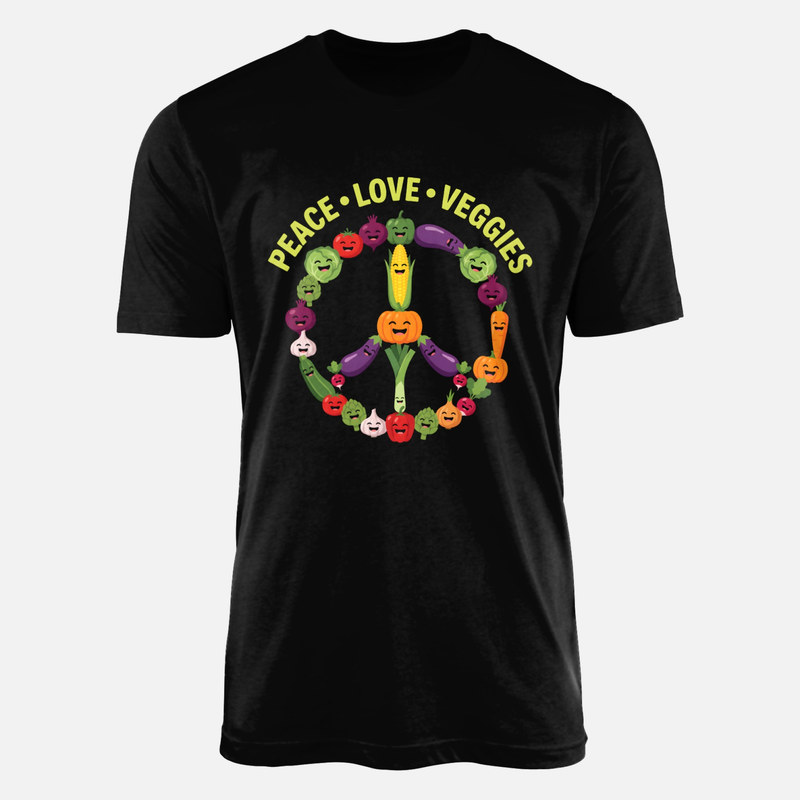 Camisetas: Paz, amor y verduras kawaii