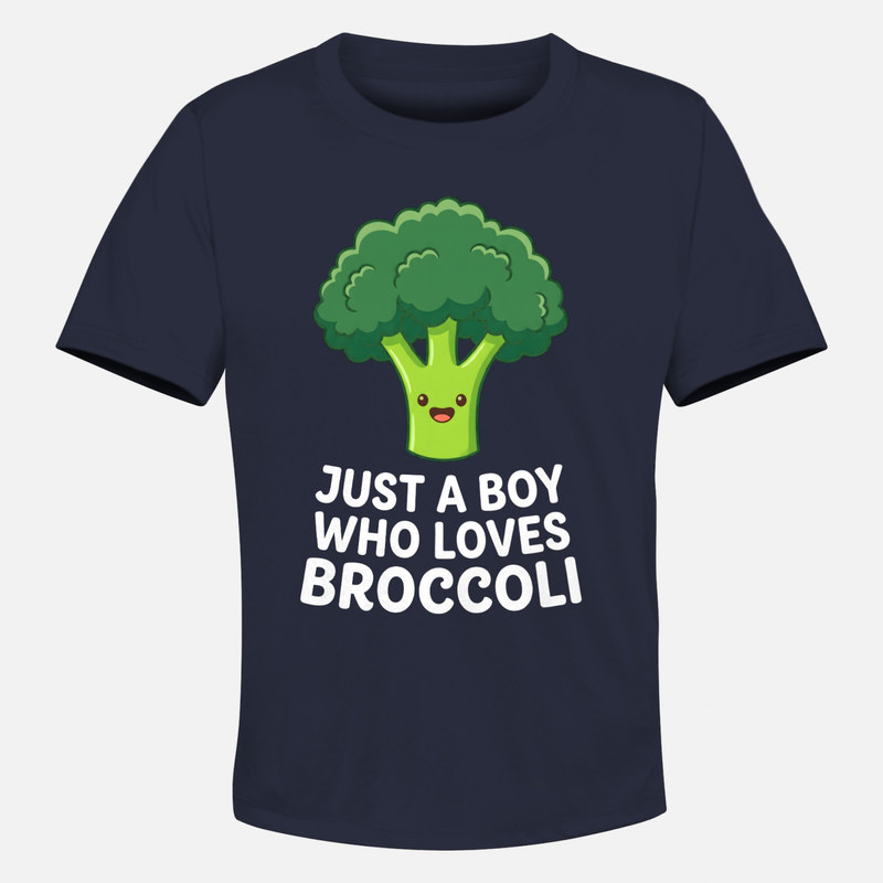 Camisetas: Ni&ntilde;o que ama el br&oacute;coli kawaii