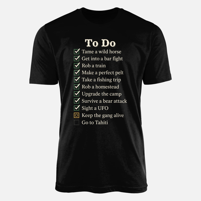 Camisetas: Lista de tareas del viejo oeste