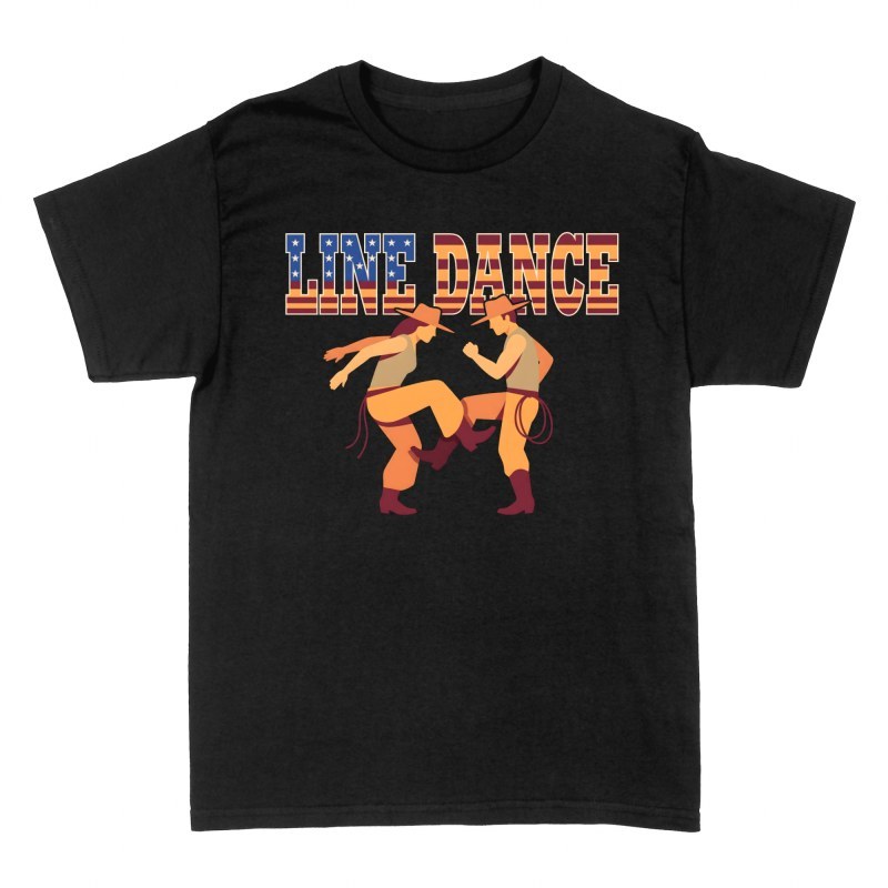 Camisetas: Baile country line dance vaqueros