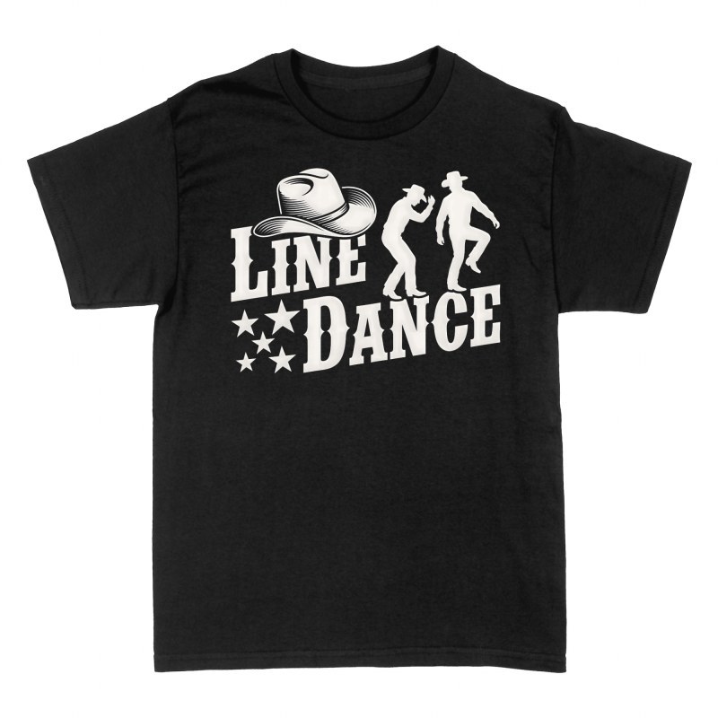 Camisetas: Baile country line dance con sombrero