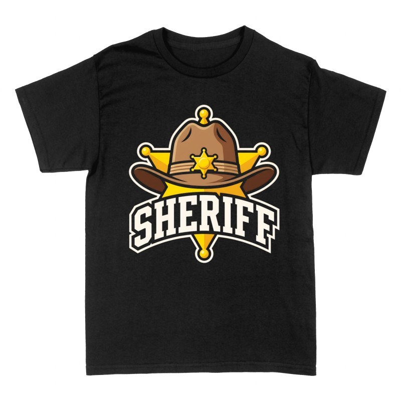 Camisetas: Sombrero y estrella de sheriff