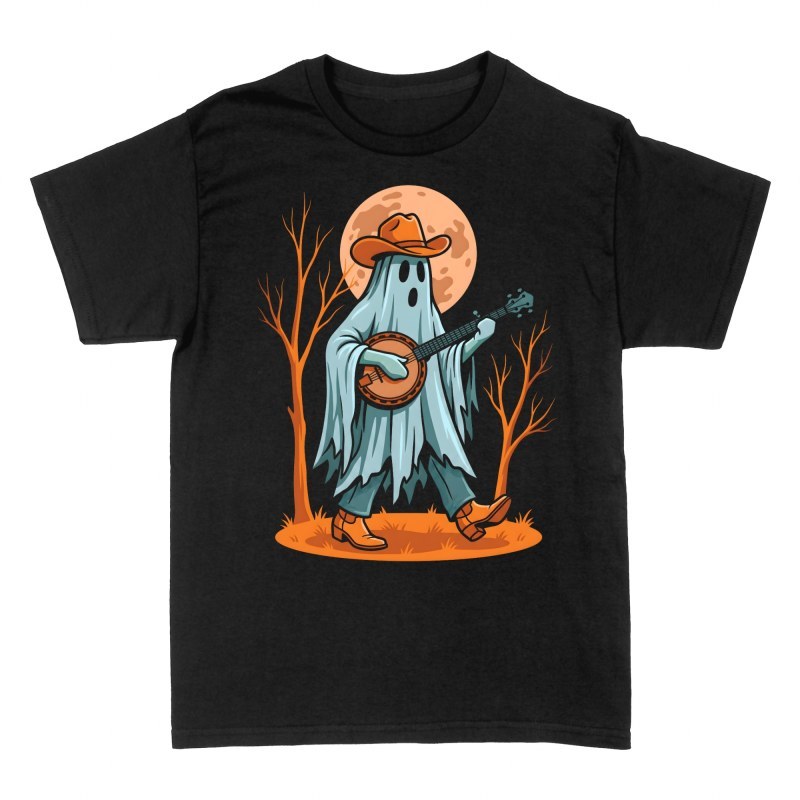 Camisetas: Fantasma vaquero con banjo