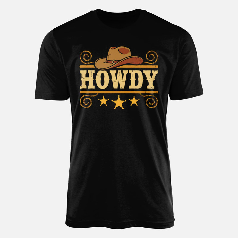 Camisetas: Saludo Howdy con sombrero vaquero