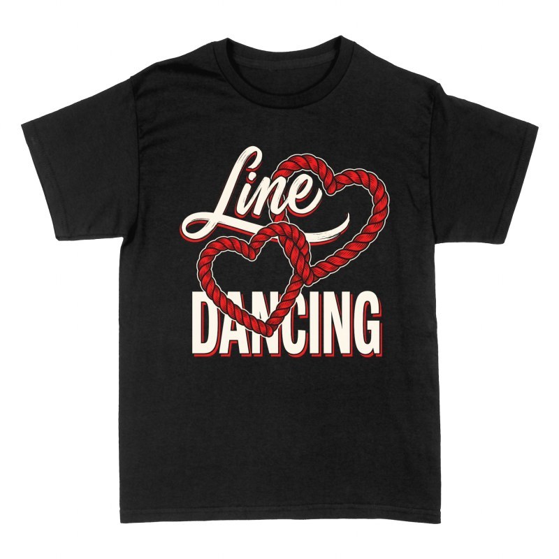 Camisetas: Amor por el Line Dance Corazones de Cuerda