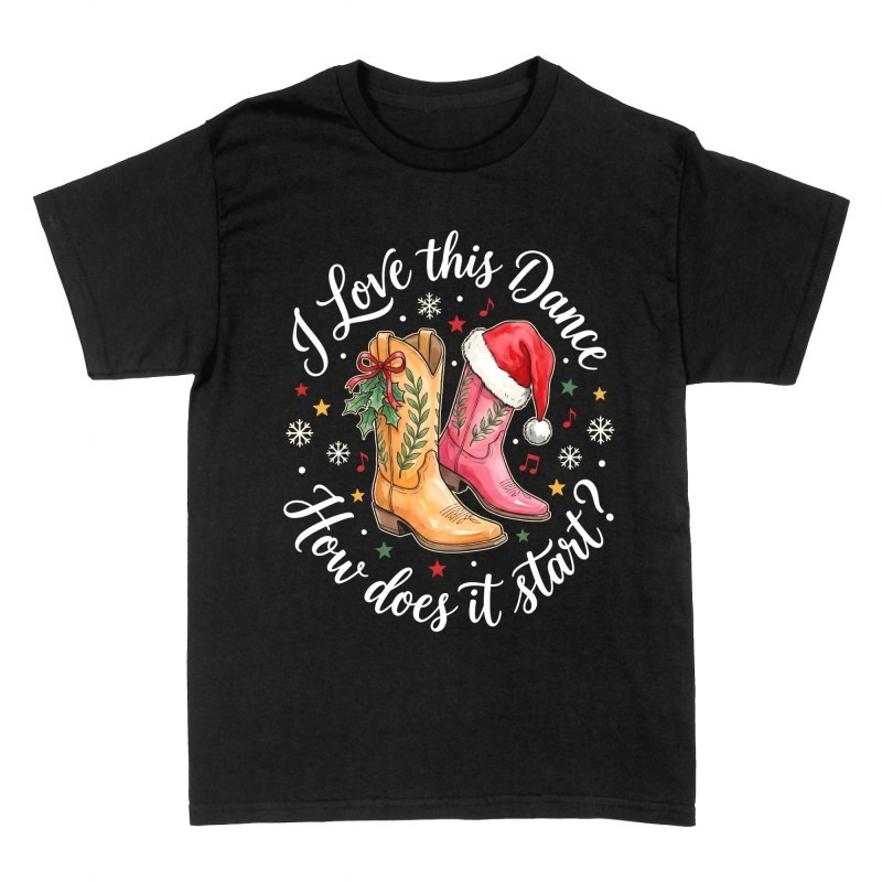 Camisetas: Botas cowboy navide&ntilde;as de baile