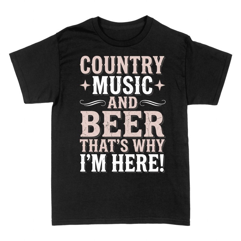 Camisetas: M&uacute;sica country y cerveza western