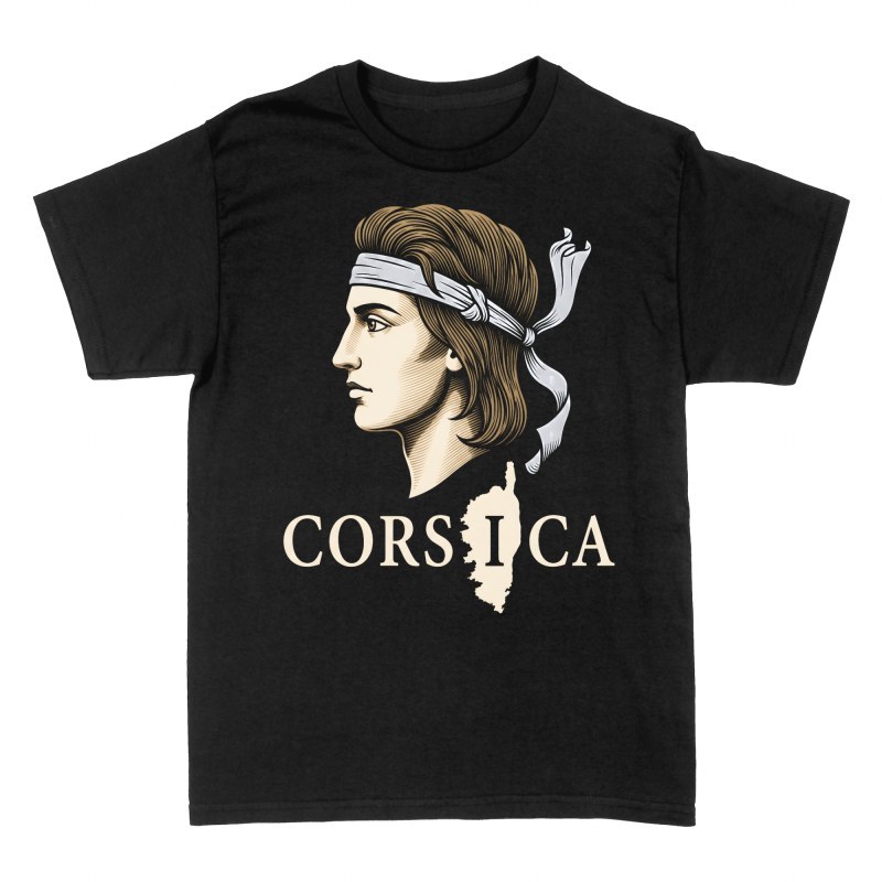 Camisetas: Cabeza mora y mapa de C&oacute;rcega