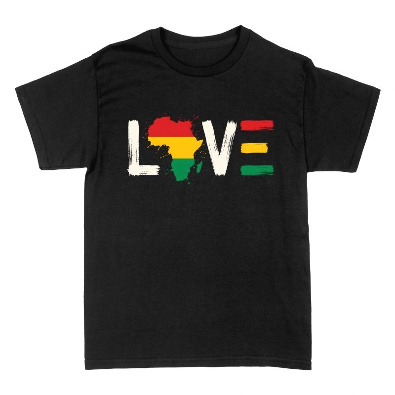 Camisetas: Amor con mapa de &Aacute;frica