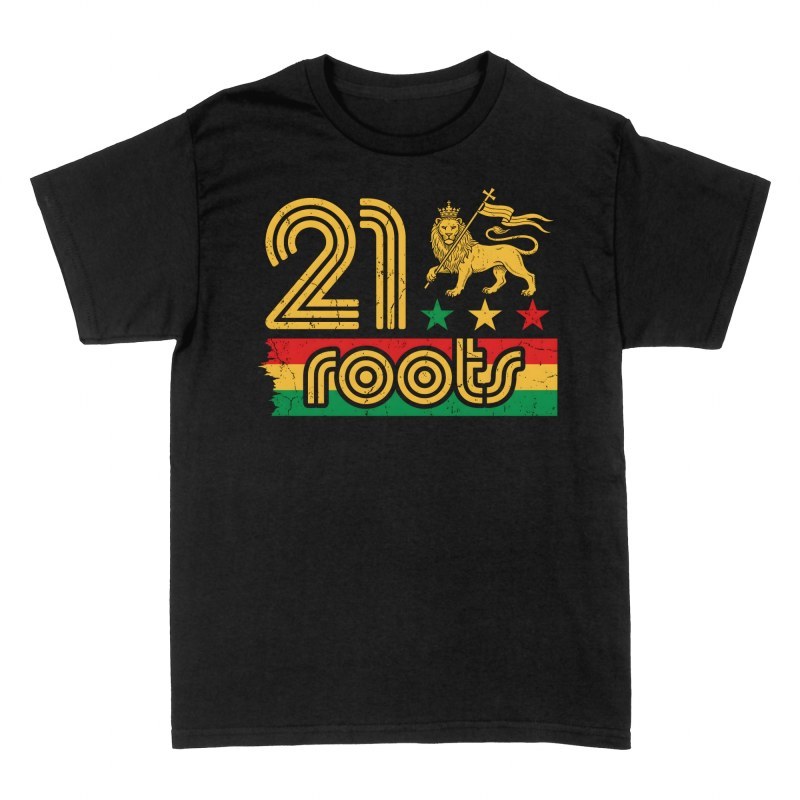 Camisetas: 21 ra&iacute;ces con le&oacute;n rasta