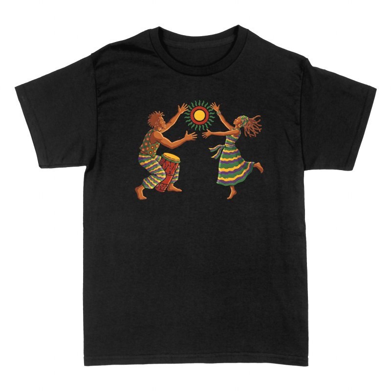 Camisetas: Danza tradicional africana y sol