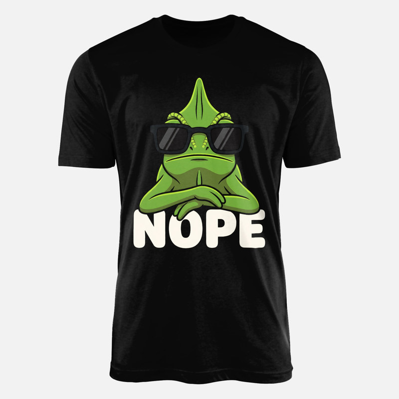 Camisetas: Camale&oacute;n con gafas diciendo Nope