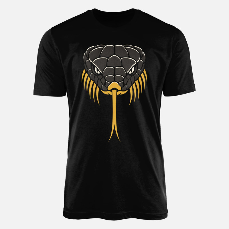 Camisetas: Cabeza de serpiente con lengua b&iacute;fida