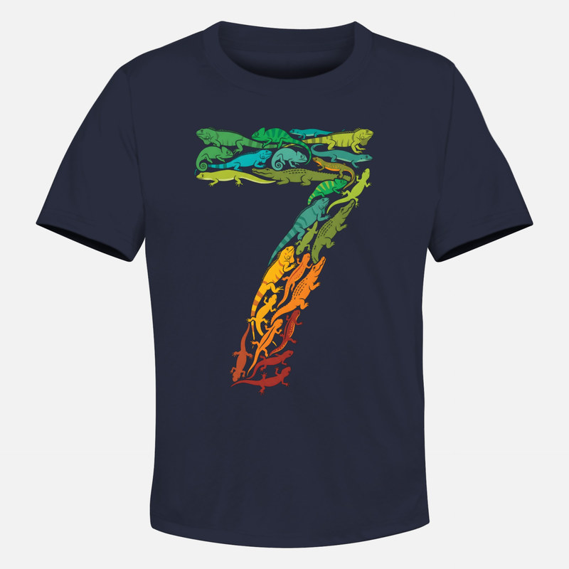 Camisetas: N&uacute;mero 7 de reptiles y anfibios