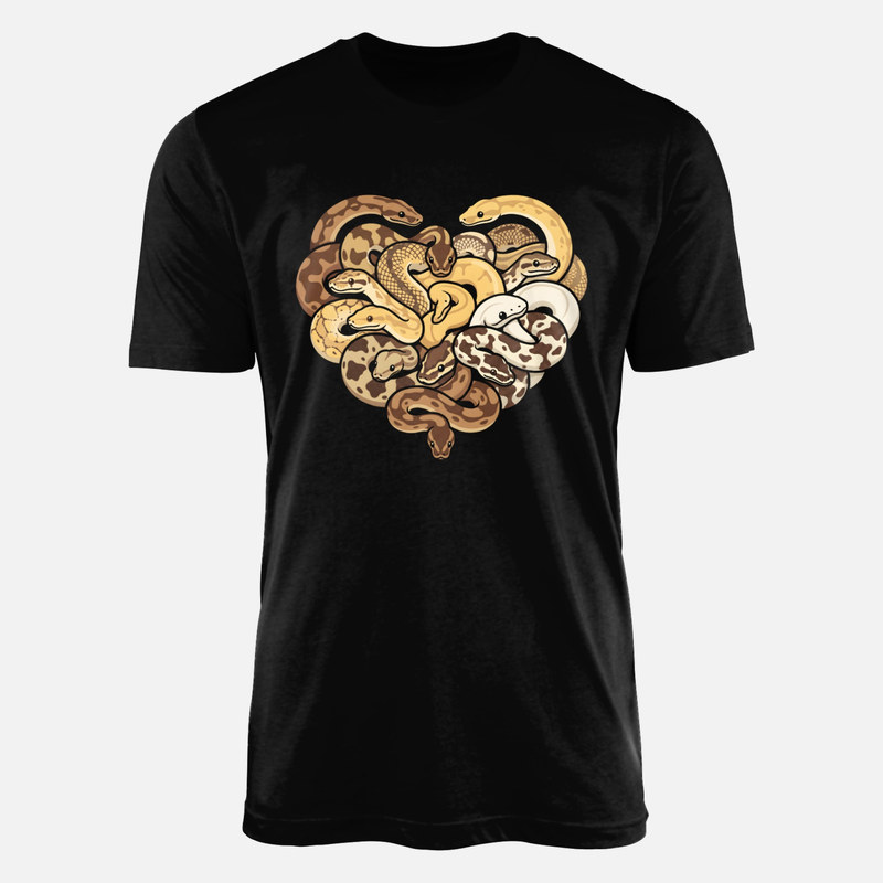 Camisetas: Coraz&oacute;n de serpientes pit&oacute;n