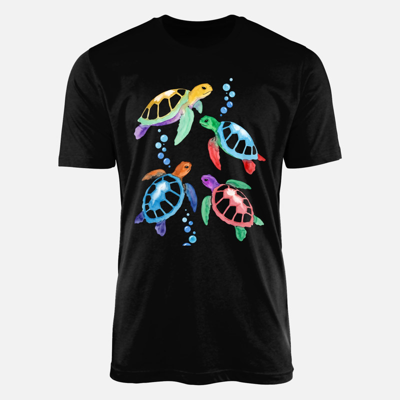 Camisetas: Tortugas marinas en acuarela