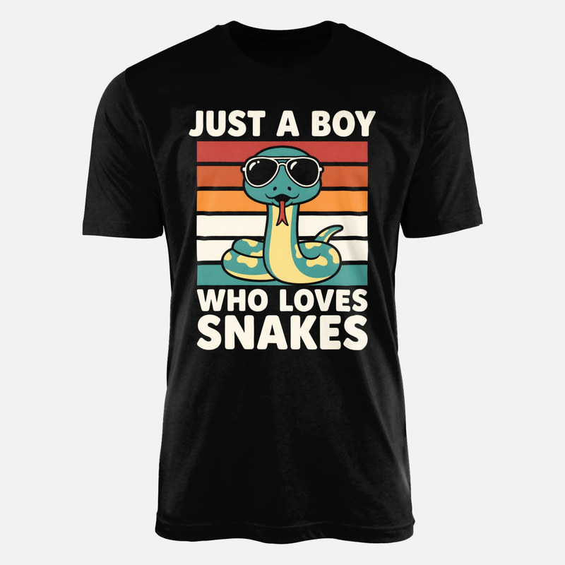 Camisetas: Chico que ama las serpientes con gafas