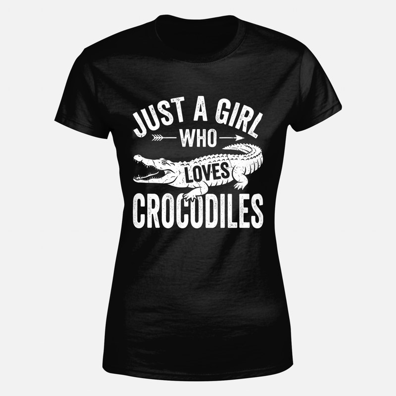 Camisetas: Chica que ama los cocodrilos