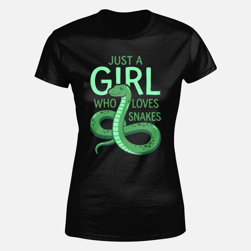 Camisetas: Chica que ama las serpientes
