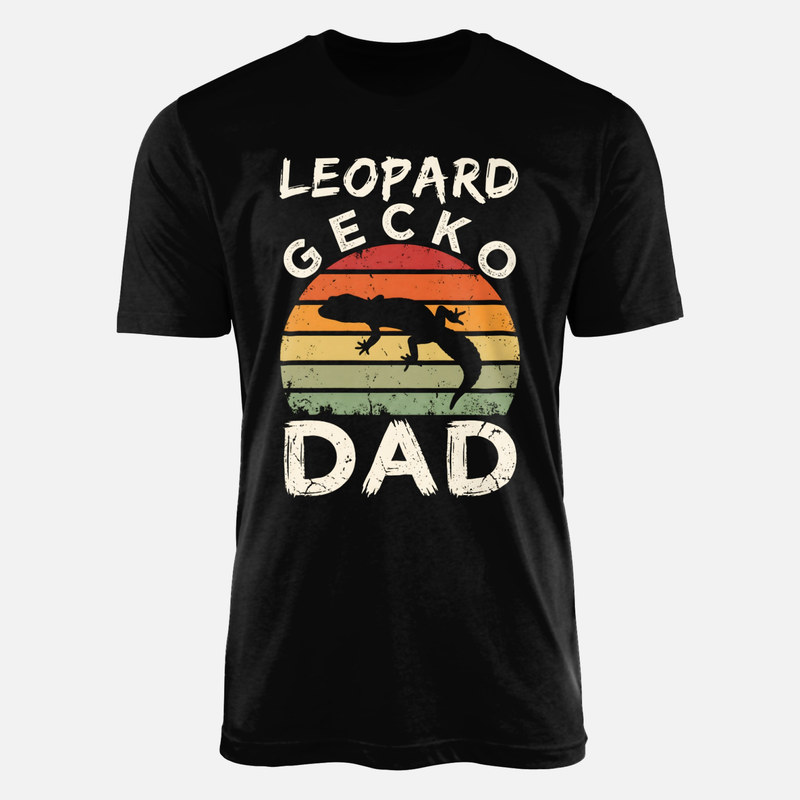 Camisetas: Pap&aacute; de gecko leopardo retro
