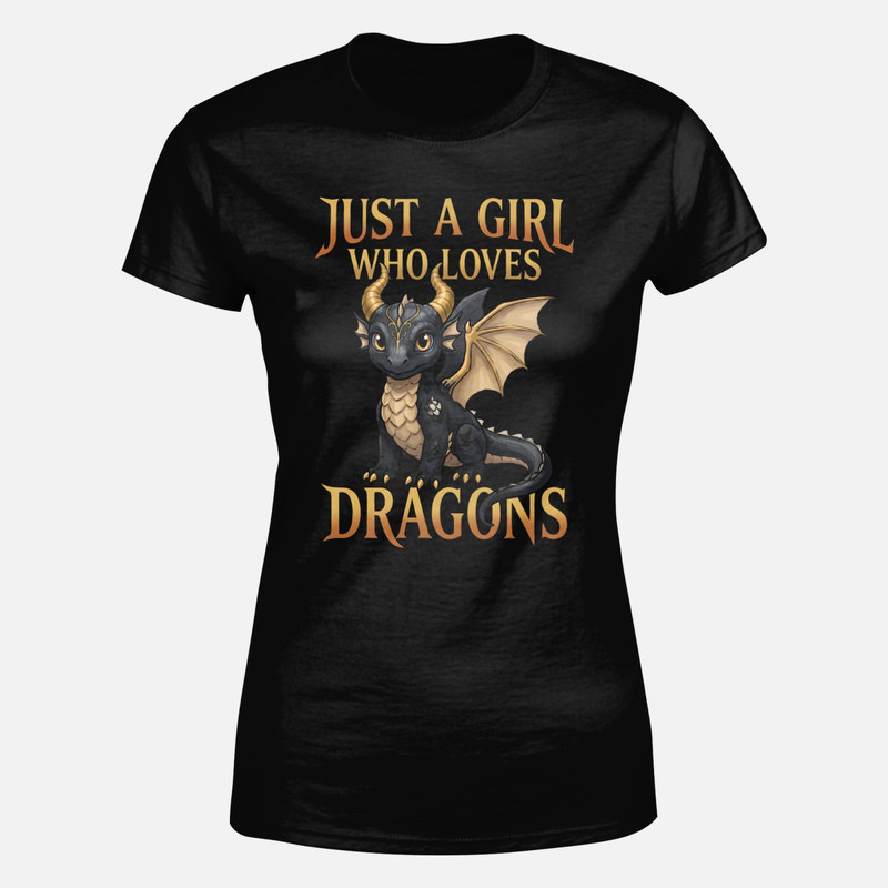 Camisetas: Chica que ama los dragones