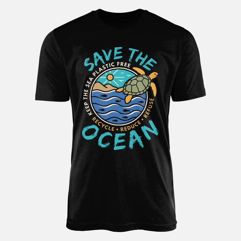 Camisetas: Salvar los oc&eacute;anos con tortuga marina