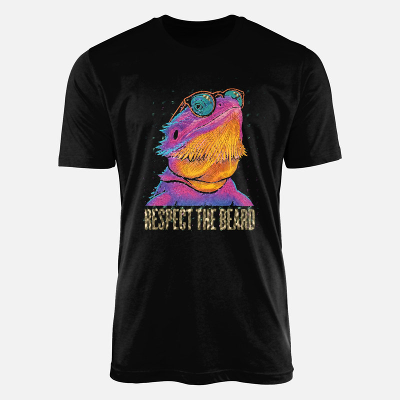 Camisetas: Drag&oacute;n barbudo psicod&eacute;lico con gafas