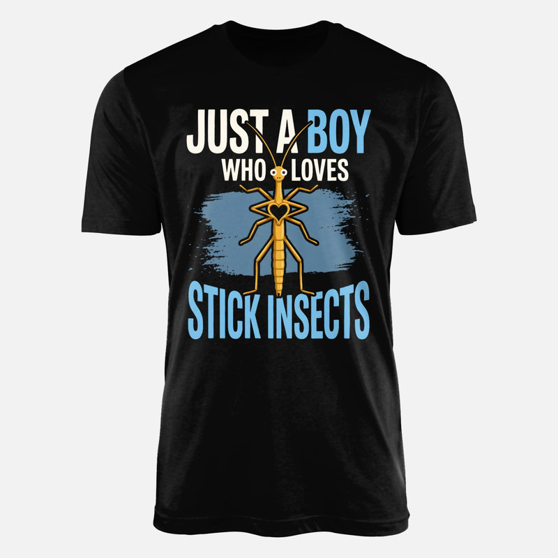 Camisetas: Chico que ama los insectos palo