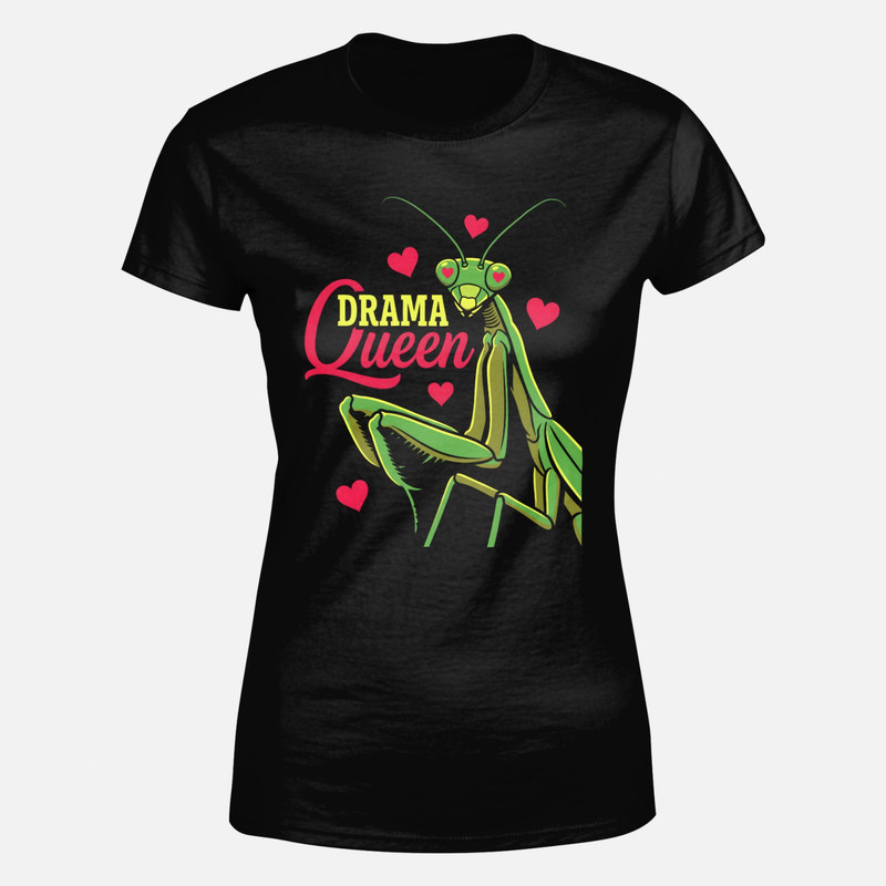 Camisetas: Mantis religiosa Drama Queen con corazones