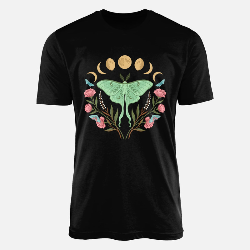 Camisetas: Mariposa luna con fases lunares