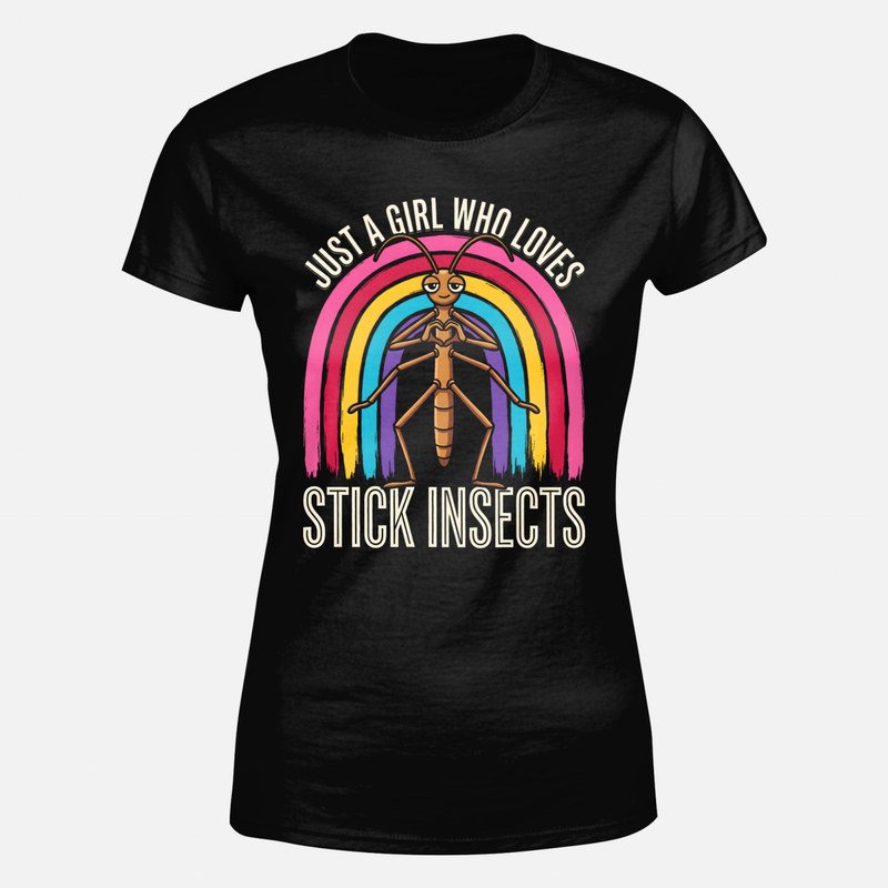 Camisetas: Chica que ama los insectos palo