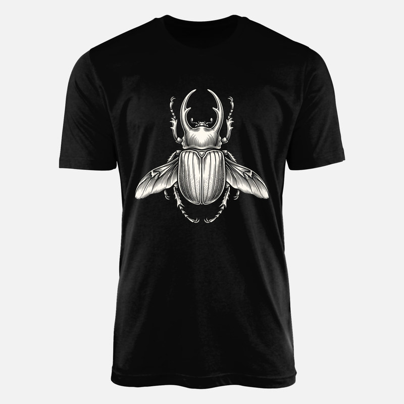 Camisetas: Escarabajo grabado vintage
