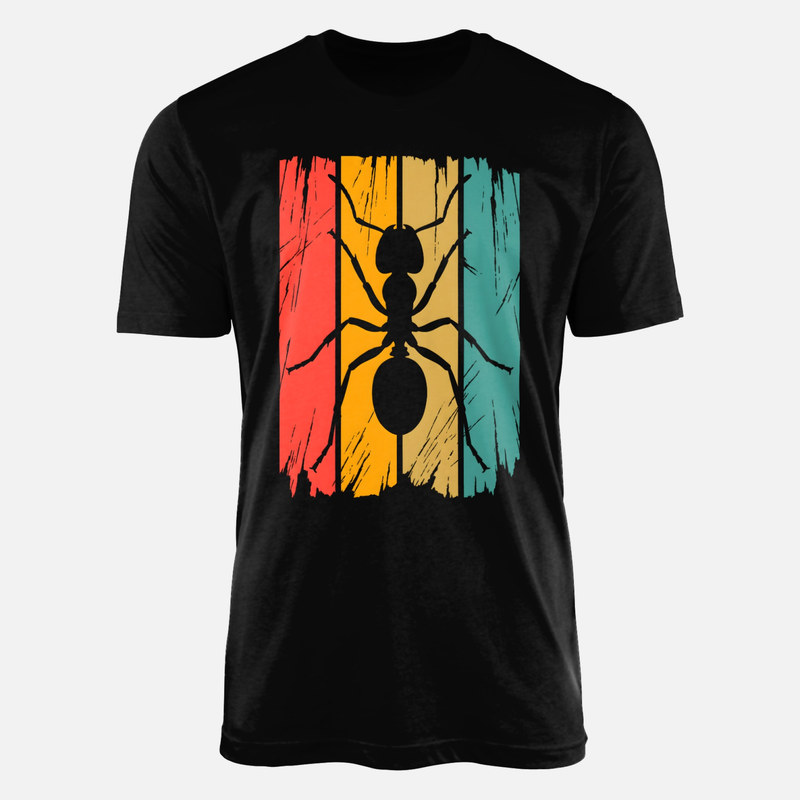 Camisetas: Hormiga silueta retro vintage