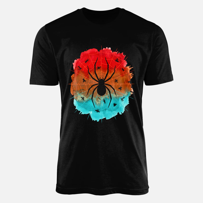 Camisetas: Ara&ntilde;a en telara&ntilde;a acuarela
