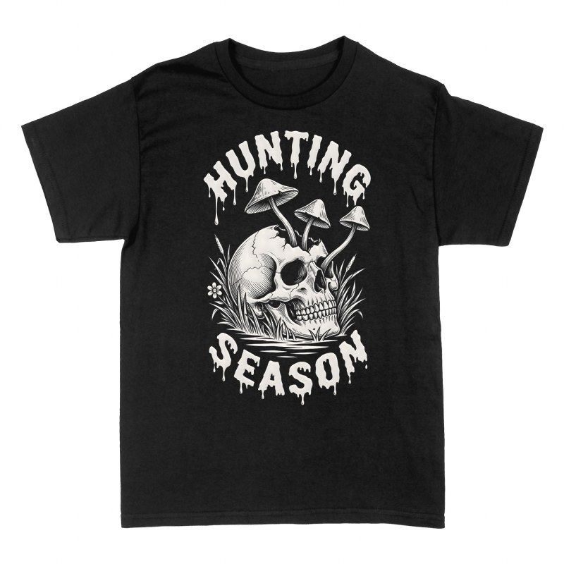 Camisetas: Temporada de setas con calavera