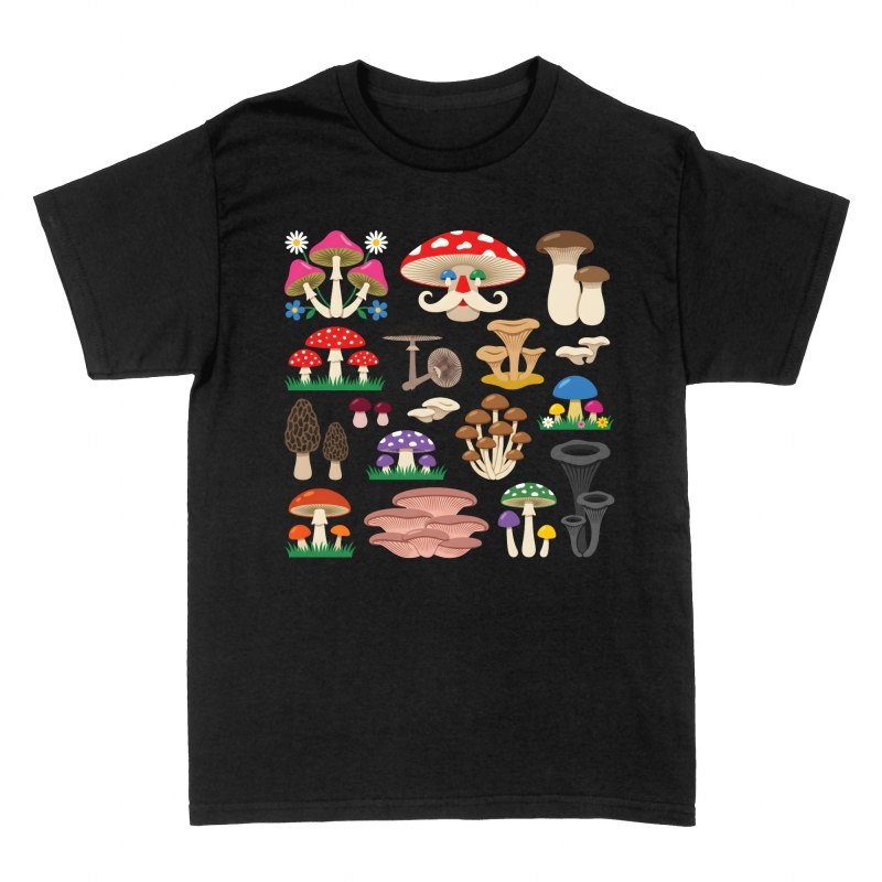 Camisetas: Patr&oacute;n de setas coloridas con bigote