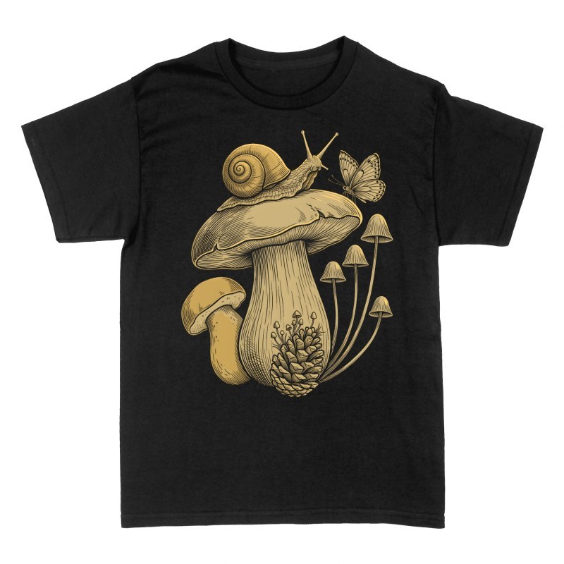Camisetas: Seta con caracol y mariposa