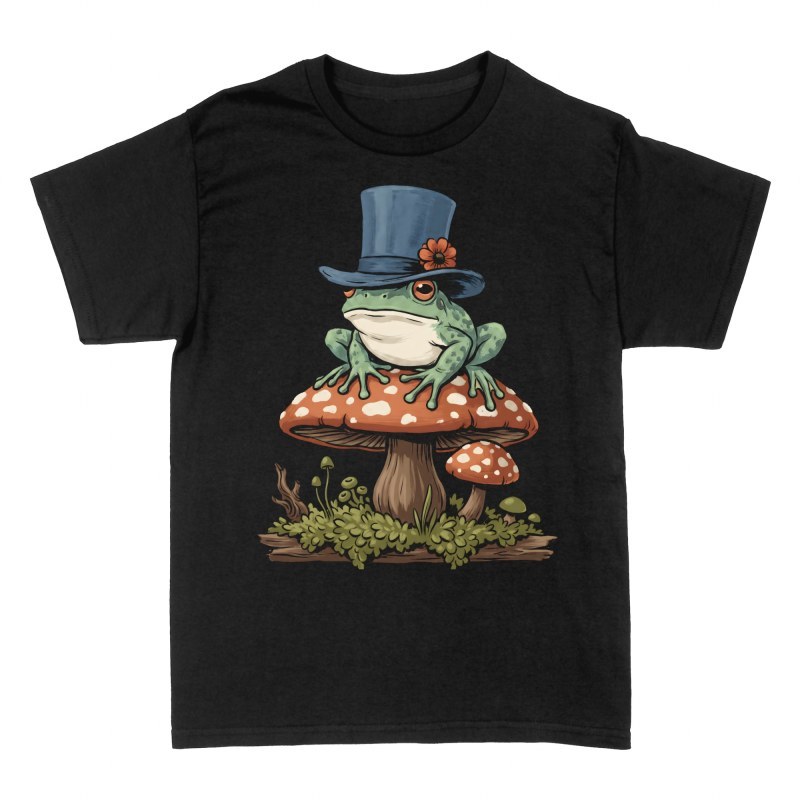Camisetas: Rana elegante sobre seta