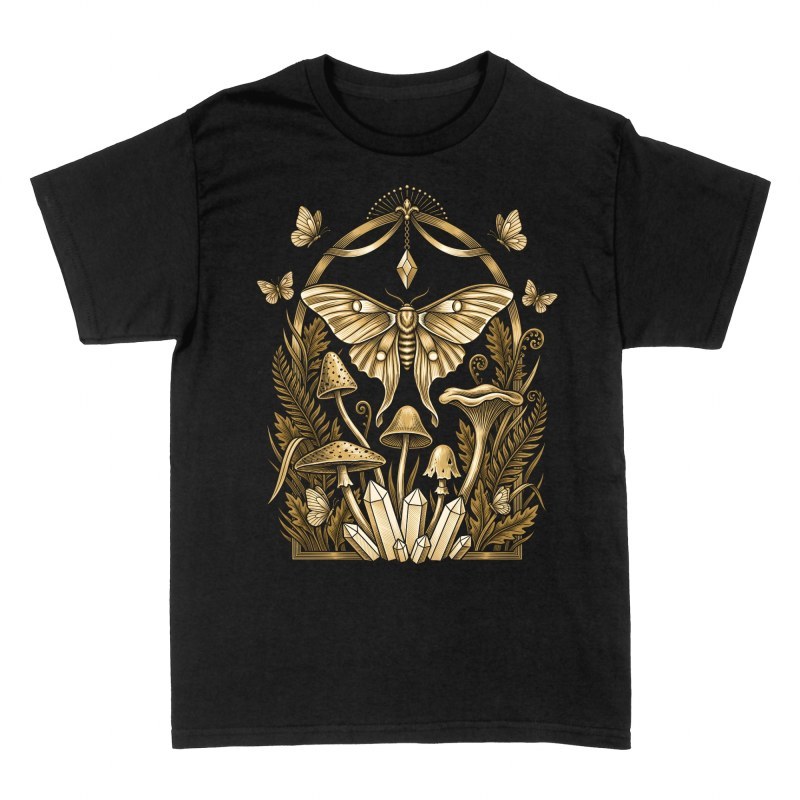 Camisetas: Polilla m&aacute;gica con setas y cristales